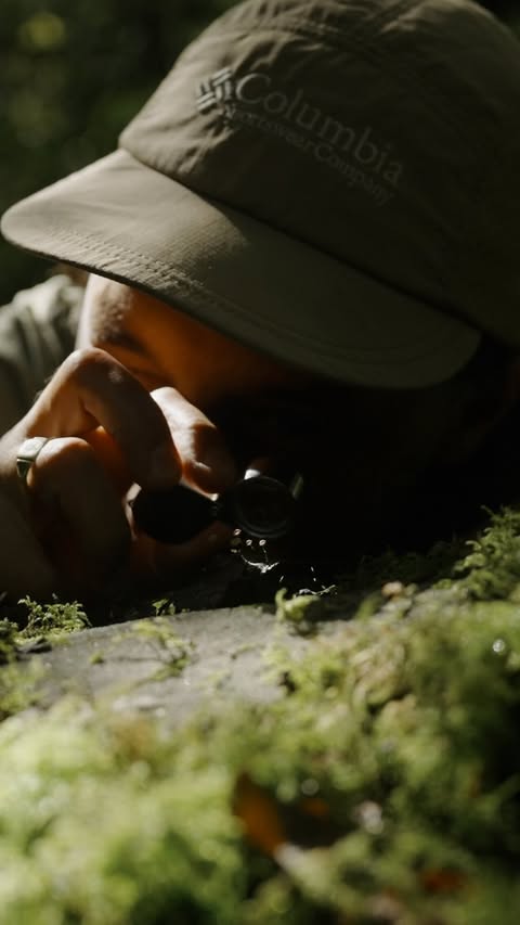 Instagram post by @allthingsfungi for VIVOBAREFOOT. Caption reads: “I’m usually crouched down in the dirt, getting....