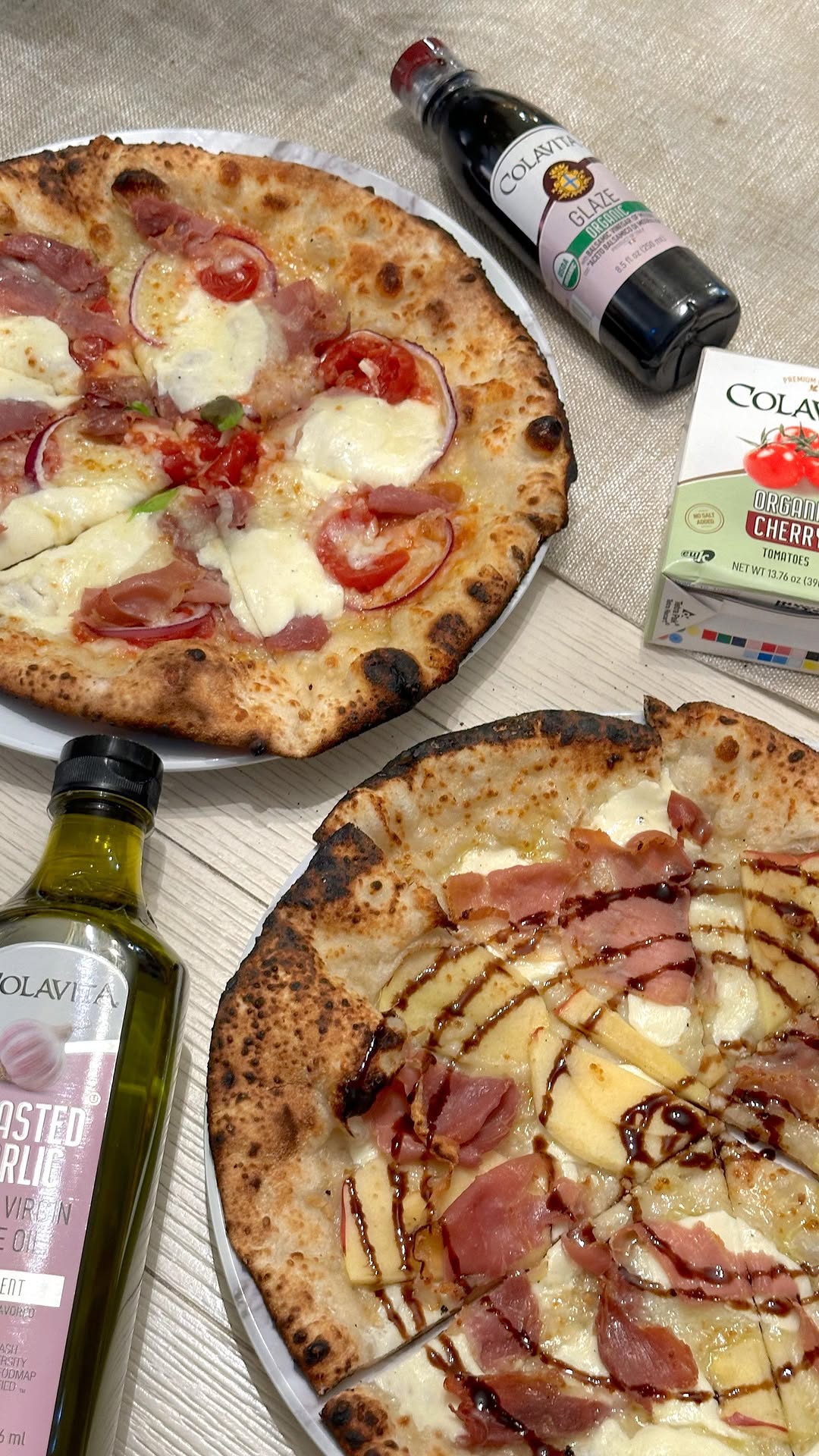 Instagram post by @moreewithmo for Colavita. Caption reads: #AD I think it’s clear that pizza night is my....