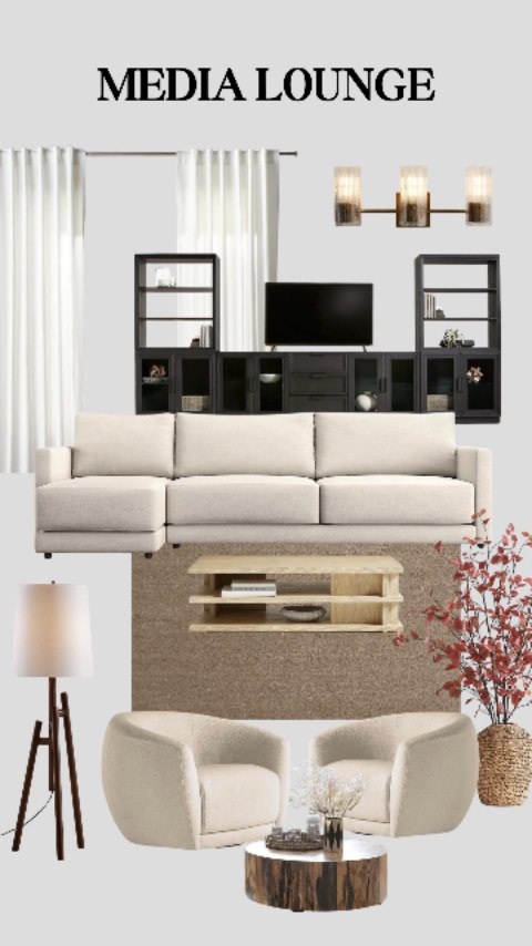 Instagram post by @luxuryyforless__ for Crate and Barrel. Caption reads: #sponsored

This space came together with pieces....