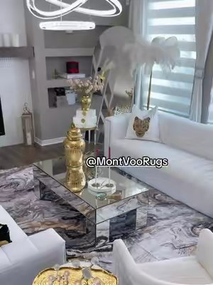 TikTok post by @sophiadecor for MontVoo Rugs. Caption reads: @MontVoo Rugs soft and so beautiful #montvoorugs....