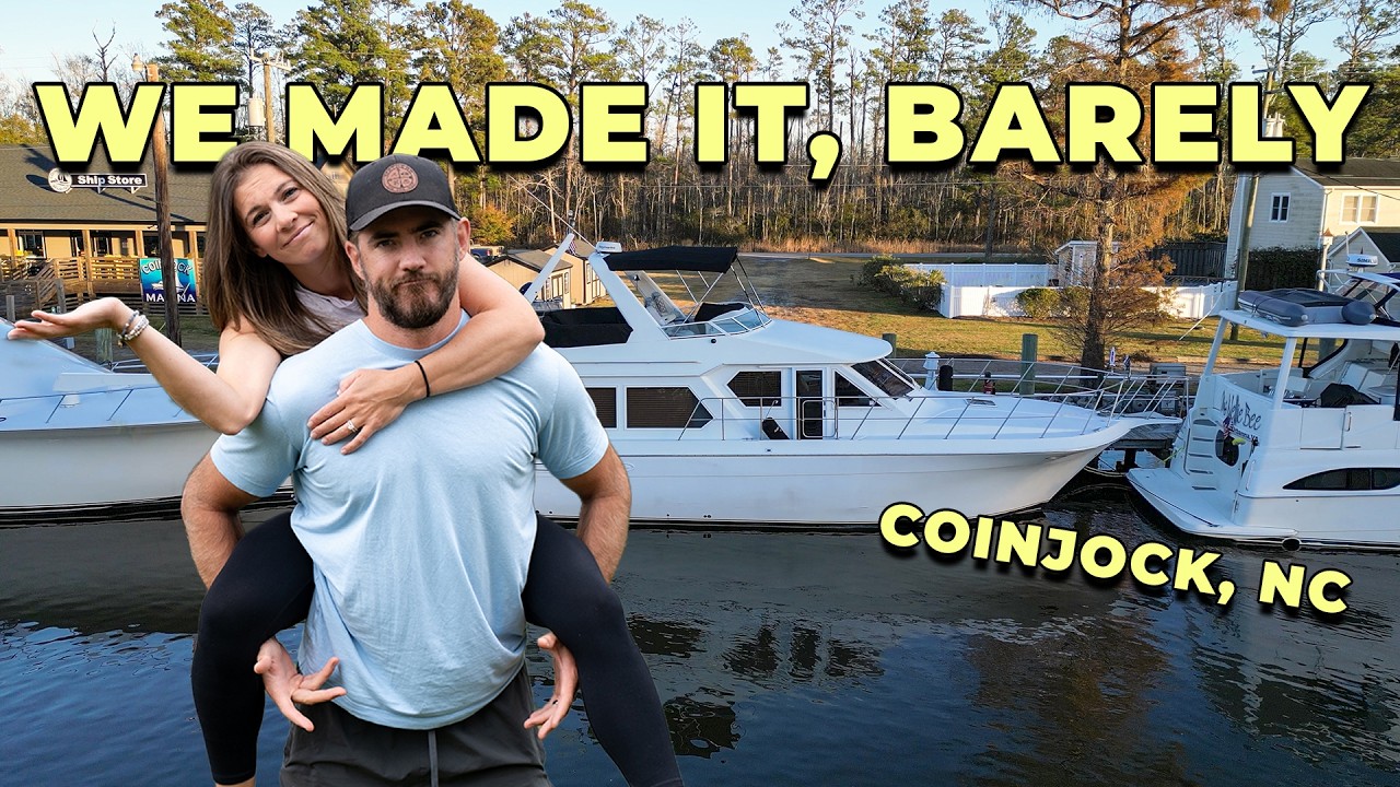 YouTube post by @MathersOnTheMap for Glacierfresh. Caption reads: We Experience HEAVY Boat Traffic Along the ICW....