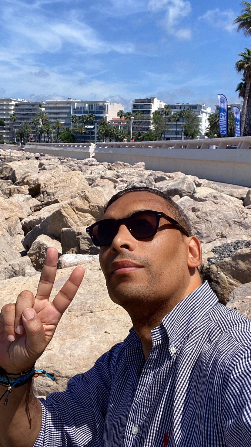 Instagram post by @michael.stevens.drous for Le Petit Lunetier. Caption reads: ⚜️Home ⚜️sweet ⚜️home
🏰 Cannes 🇫🇷🌴☀️
.
I just....