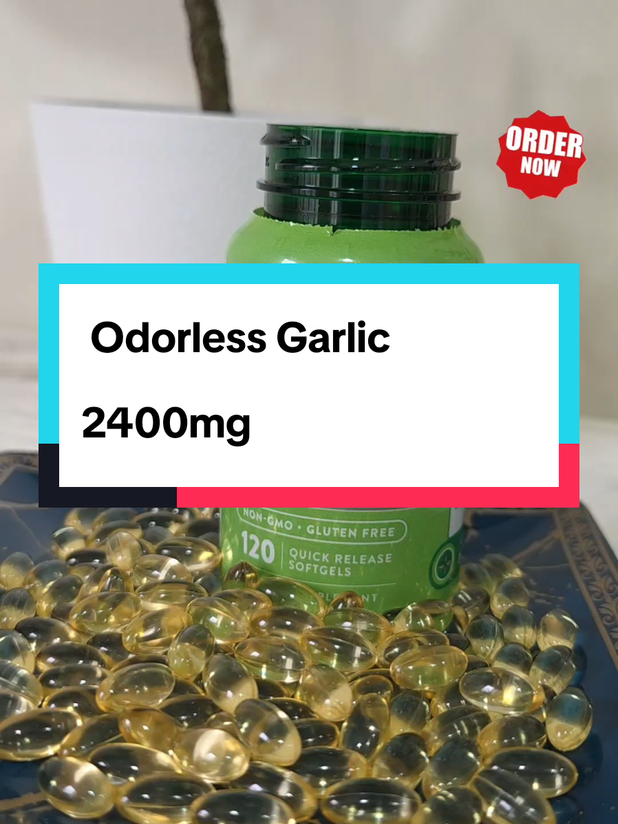 TikTok post by @ahmedbrooklyn84 for Nature's Truth. Caption reads: Nature's Truth Odorless Garlic 2400 Mg, Non-Gmo....