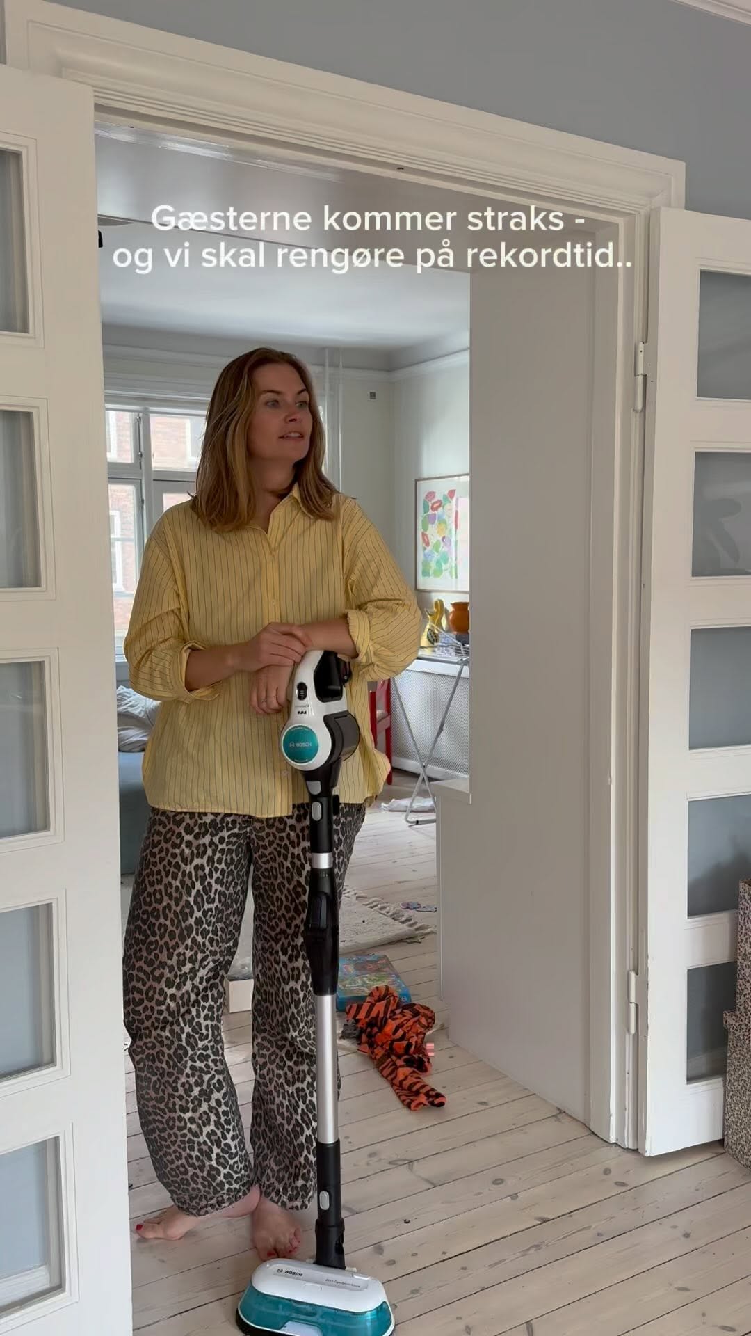 Instagram post by @malene.baekgaard for Bosch Home Danmark. Caption reads: Reklame @boschhomedanmark 

Jeg når aldrig rigtig....