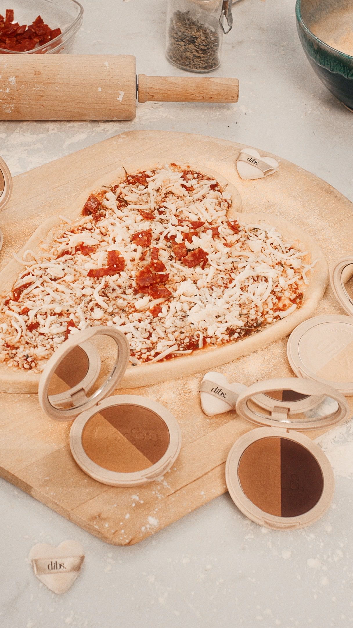 Instagram post by @courtney_shields for DIBS Beauty. Caption reads: Brightens where you want, blurs where you need.....