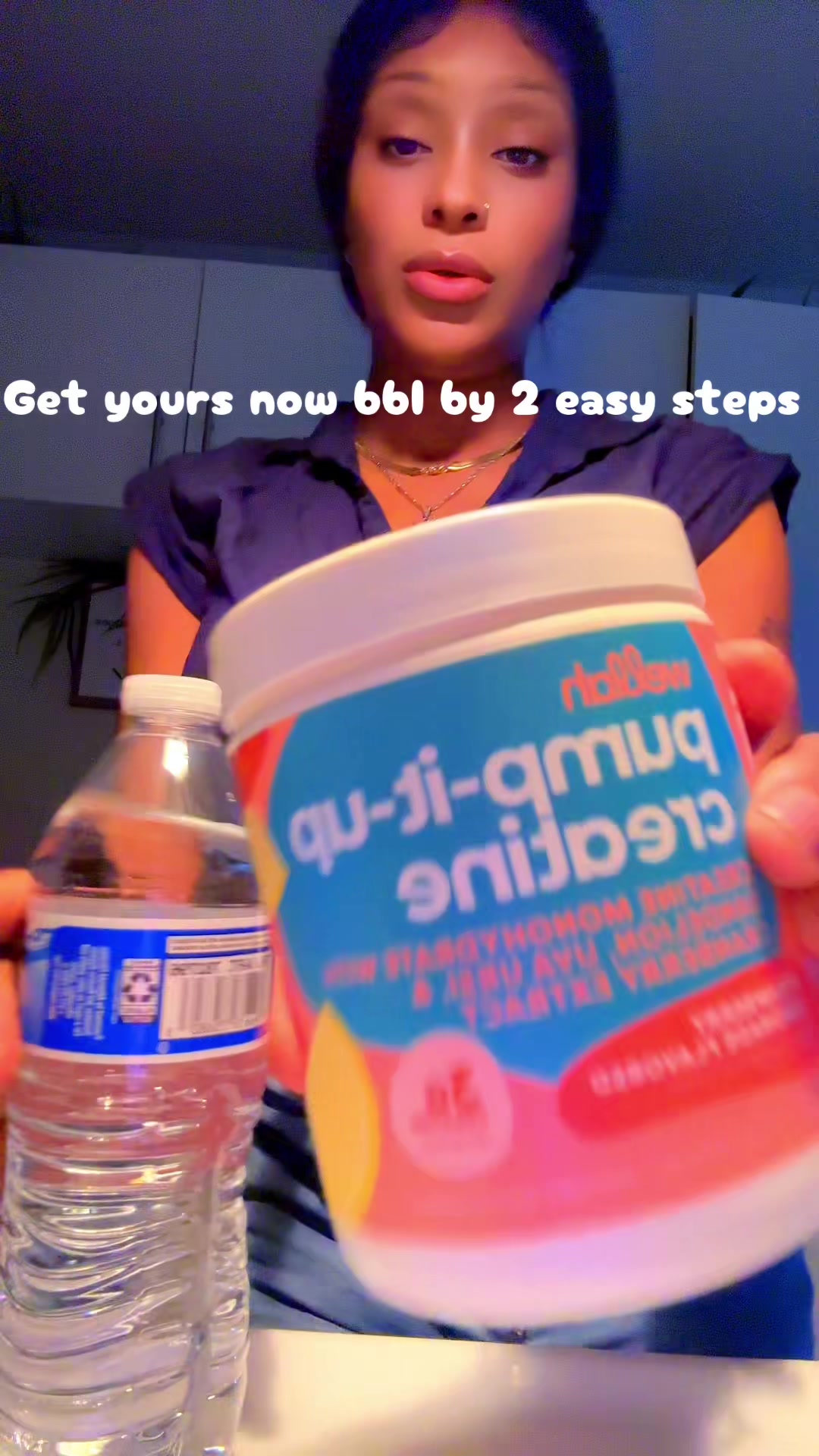 TikTok post by @knocca4u for Wellah Nutrition. Caption reads: [...] #bbl #fyp #foryourpage @Wellah Nutrition.