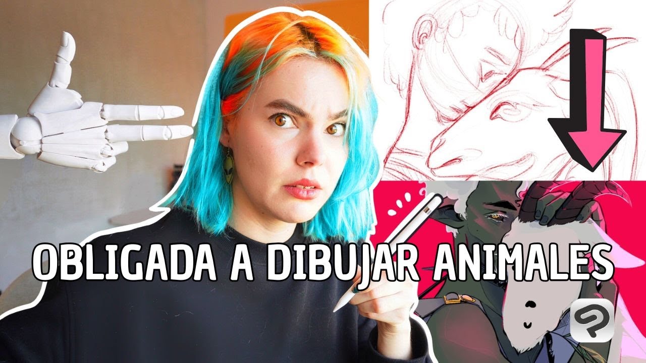 YouTube post by @XuriFenton for Clip Studio Paint. Caption reads: A challenge between four illustrators | Clip....