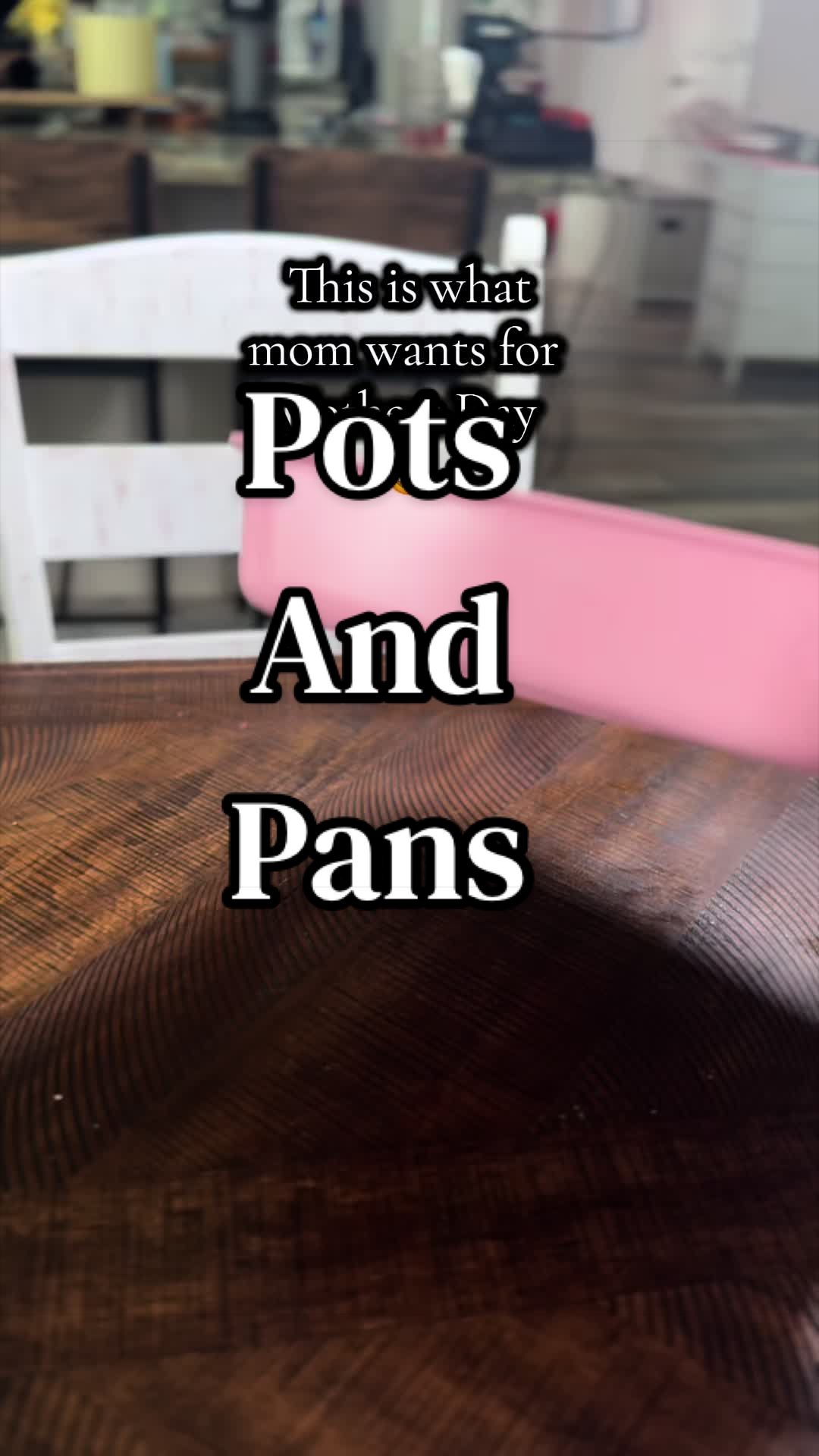 TikTok post by @momwifelifestyletts for Kikcoin. Caption reads: [...] mom to get a new pots and pans set 🤩....