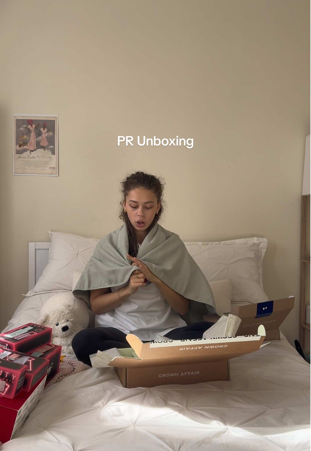 TikTok post by @thatgirlwiththecurlyhair for Crown Affair. Caption reads: [...] Beauty @Fenty Hair @Athena Club @Crown....