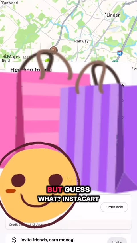 Instagram post by @1nonly_gigi for Instacart. Caption reads: Last-minute gift emergency? Instacart really saved....