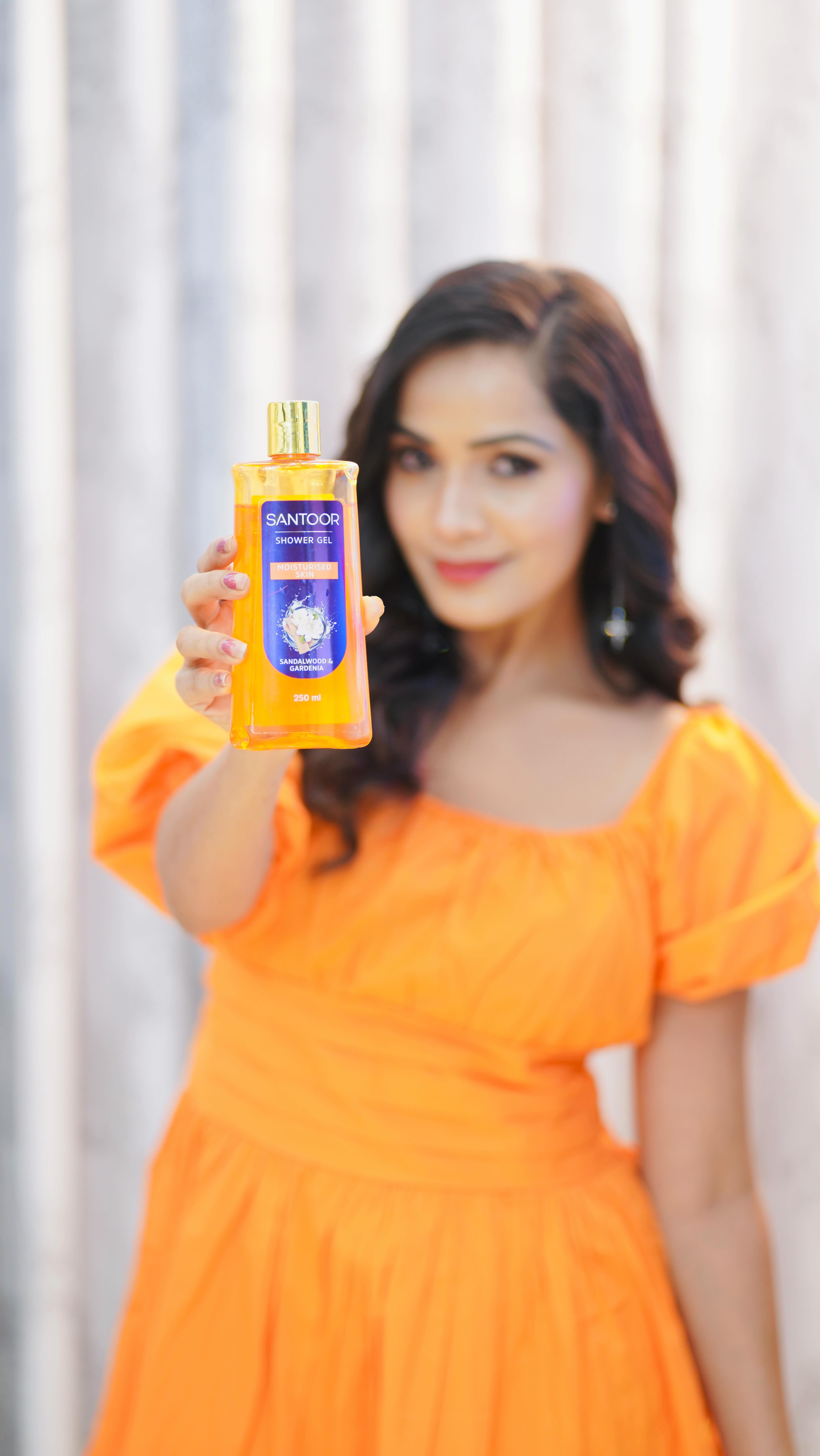 Instagram post by @shobhashettyofficial for Santoor Stay Young. Caption reads: 🧡🧡
Nothing can beat me or my skin. Not even the....