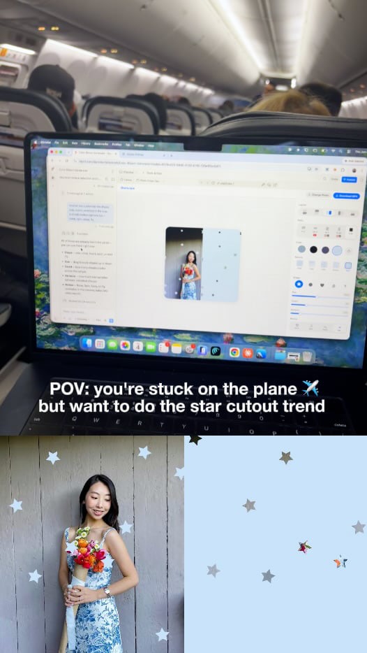 Instagram post by @productplaybook_ for Alaska Airlines. Caption reads: 💫For the star cutout trend, I wanted to add....
