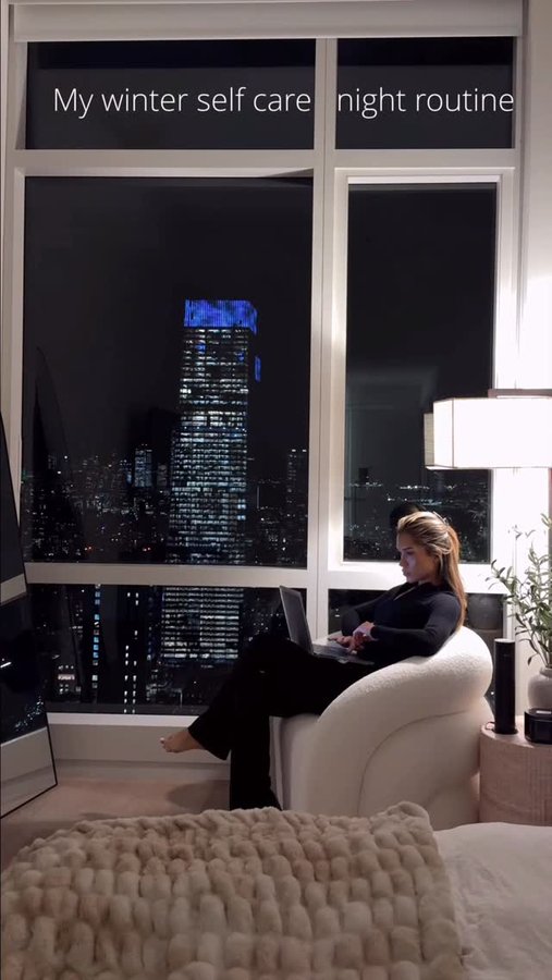 Instagram post by @azramian for Drunk Elephant. Caption reads: #drunkelephantpartner On a winter self care night,....