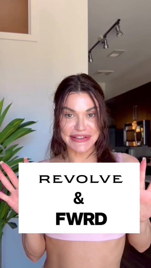 Instagram post by @ana.lazarit for FWRD. Caption reads: [...] & outfit choices 🛍️from @revolve & @fwrd....
