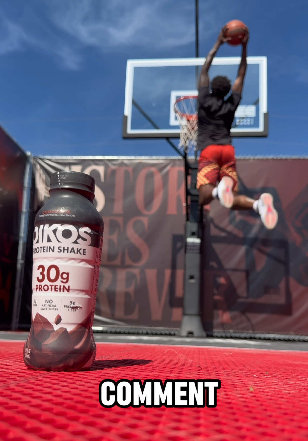 TikTok post by @hamilt0njr for Oikos Venezuela. Caption reads: #OIKOSPartner When you get your first dunk, best....