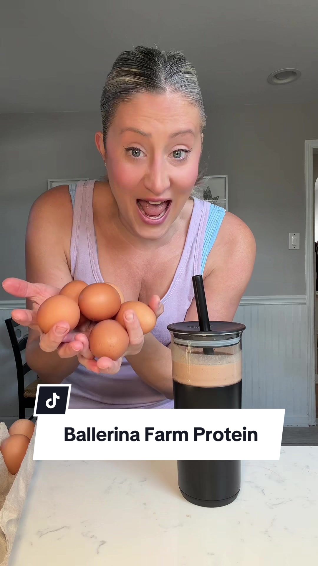 TikTok post by @jessicaciraulo for Ballerina Farm. Caption reads: [...] eating 7–8 of them in one sitting 😅....