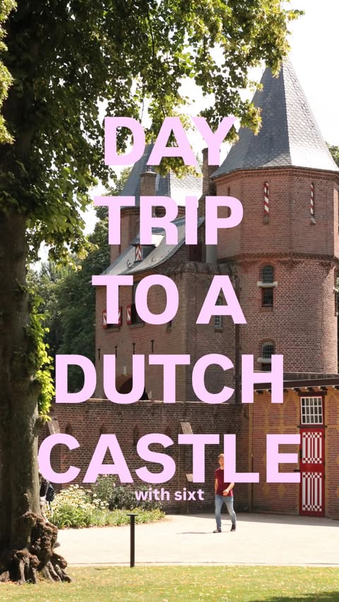 Instagram post by @dose.of.dutch for SIXT. Caption reads: [...] Netherlands - visit a castle!! Using the....