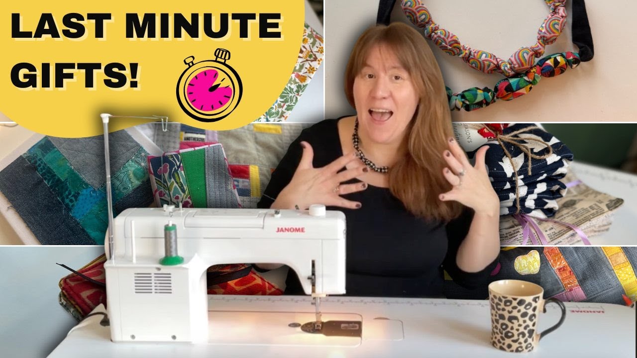YouTube post by @ScrapFabricLove for YESOUL FITNESS. Caption reads: 6 Last Minute Gifts to Sew when you are Out of....