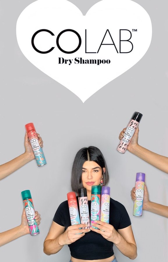 Instagram post by @vanneochoa for COLAB Dry Shampoo. Caption reads: [...] Target! . . . @colabhair #sponsored....