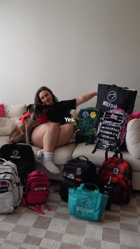 Instagram post by @loaf__ for WOLFpak. Caption reads: HOW MANY WOLFPAKS DO YOU HAVE?! 🐺🎒It’s time to....