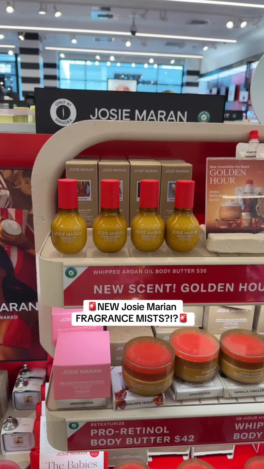 TikTok post by @makeup2themaxx for Josie Maran. Caption reads: Ummmm what is this?? 👀 @Josie Maran....