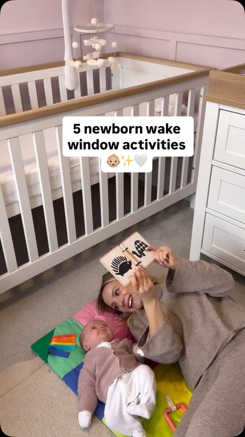 Instagram post by @_homewithlucy for Lovevery. Caption reads: [...] #babyactivities #wakewindows #loveverygift....