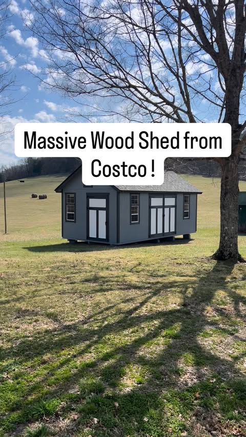 Instagram post by an influencer for Yardline Sheds. Caption reads: [...] online! It’s the Upton by @yardlinesheds and....