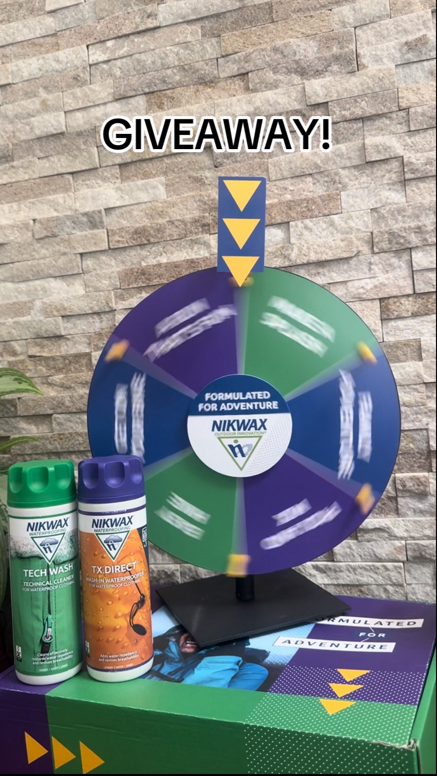 Instagram post by @jamie_mottram for Nikwax. Caption reads: [...] soaking wet camping trip and once again,....