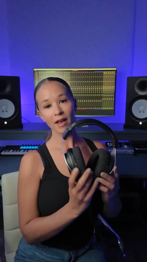 Instagram post by @kimeramorrell for Shure. Caption reads: Upgrade season🏆🎧 @shure headphones ftw. Loving....