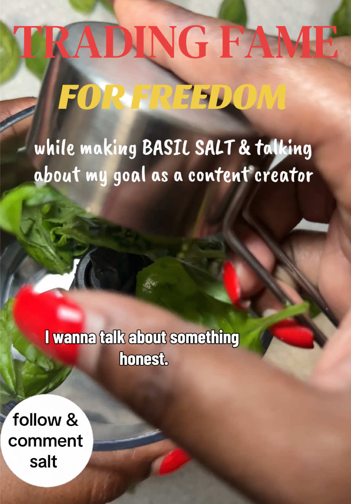 TikTok post by @donidiaries for LUSH&DEW. Caption reads: [...] SALT. @Trader Joe's @Ninja Kitchen @LUSH&DEW....