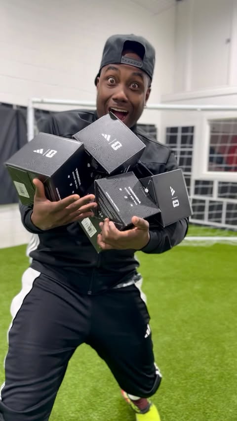Instagram post by @iam_trixafa.ent for Sport Chek. Caption reads: [...] Balls! ⚽ Exclusively available at @Sport....