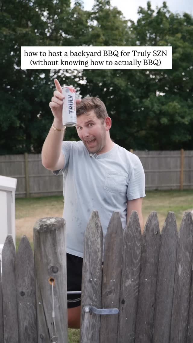 Instagram post by @hayderz for Truly Hard Seltzer. Caption reads: I may not know how to bbq but that will never stop....
