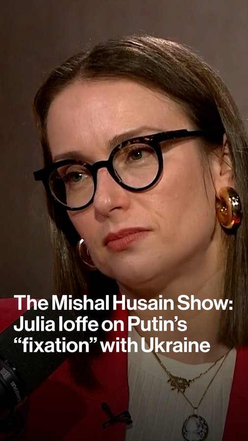 Instagram post by @mishalhusain for Bloomberg. Caption reads: Russians “don’t care” about economic pressure to....