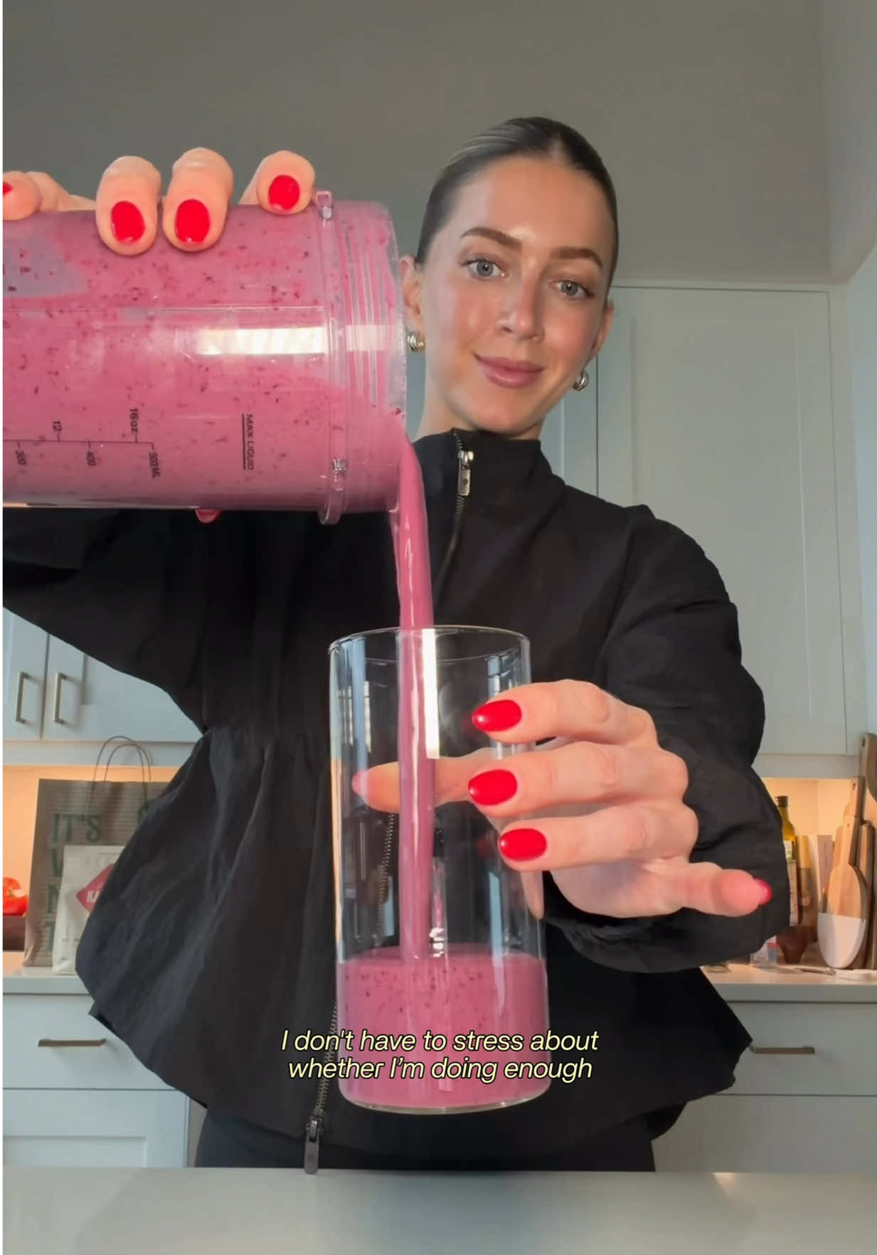 TikTok post by @brookelmason for Ka'Chava. Caption reads: [...] life 🧘🏼‍♀️🍓✨ starting my day with a....