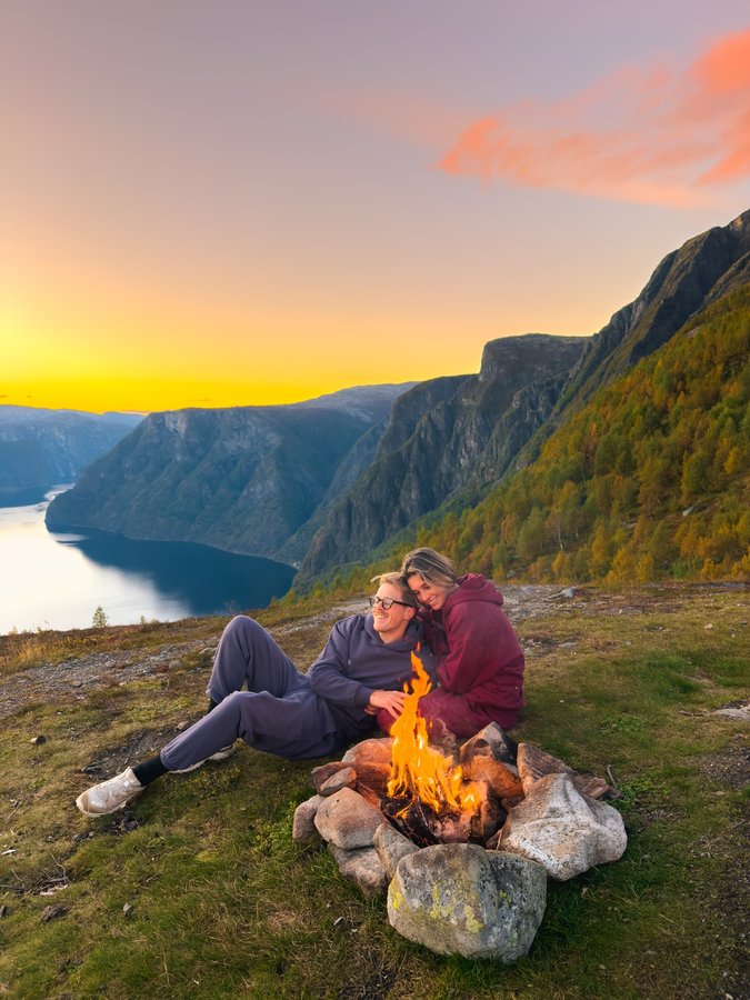 Instagram post by @eliasandkajsa for PANGAIA. Caption reads: You + me & stargazing? 💫

With @pangaia under the....