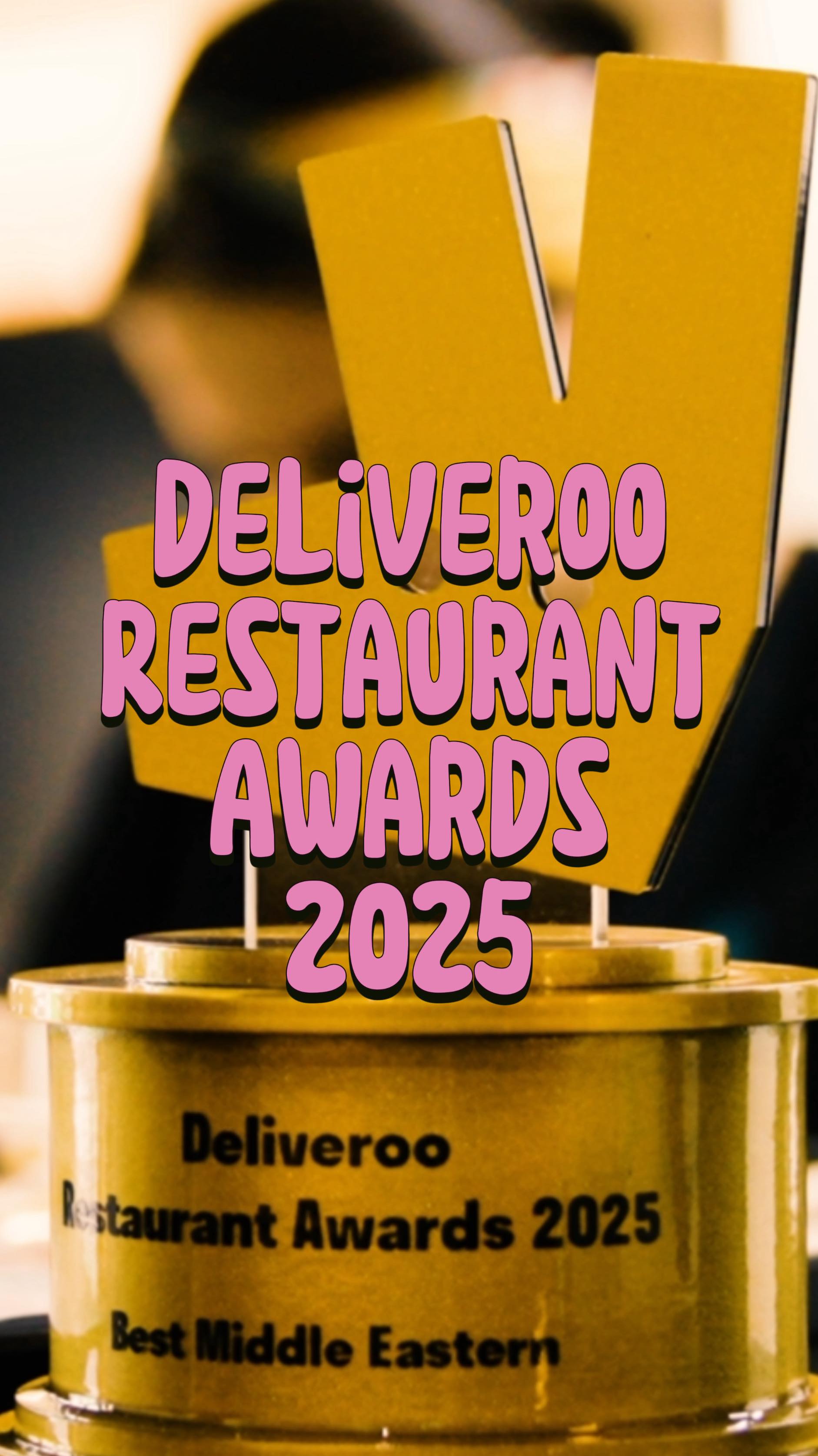 Instagram post by @marcus.olaoire for Deliveroo. Caption reads: The Deliveroo restaurant awards are back for 2025....