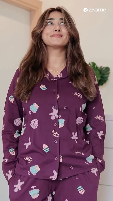 Instagram post by @shivanisharmasinghh for Zivame. Caption reads: Zivame just proved that cute pyjamas are a form....