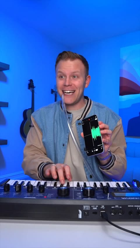 Instagram post by @landenpurifoy for BandLab. Caption reads: Pro vocals with your phone! 🤯 @bandlab #bandlab....