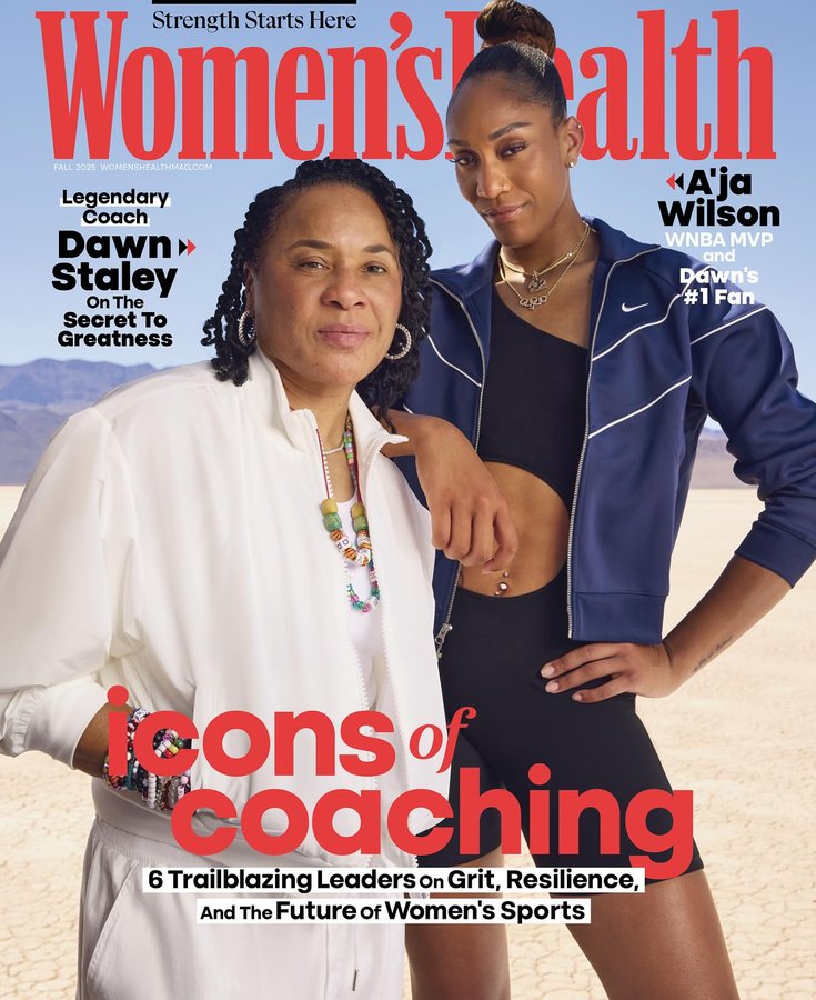 Instagram post by @staley05 for Women's Health. Caption reads: Individually, A’ja Wilson and Dawn Staley are....