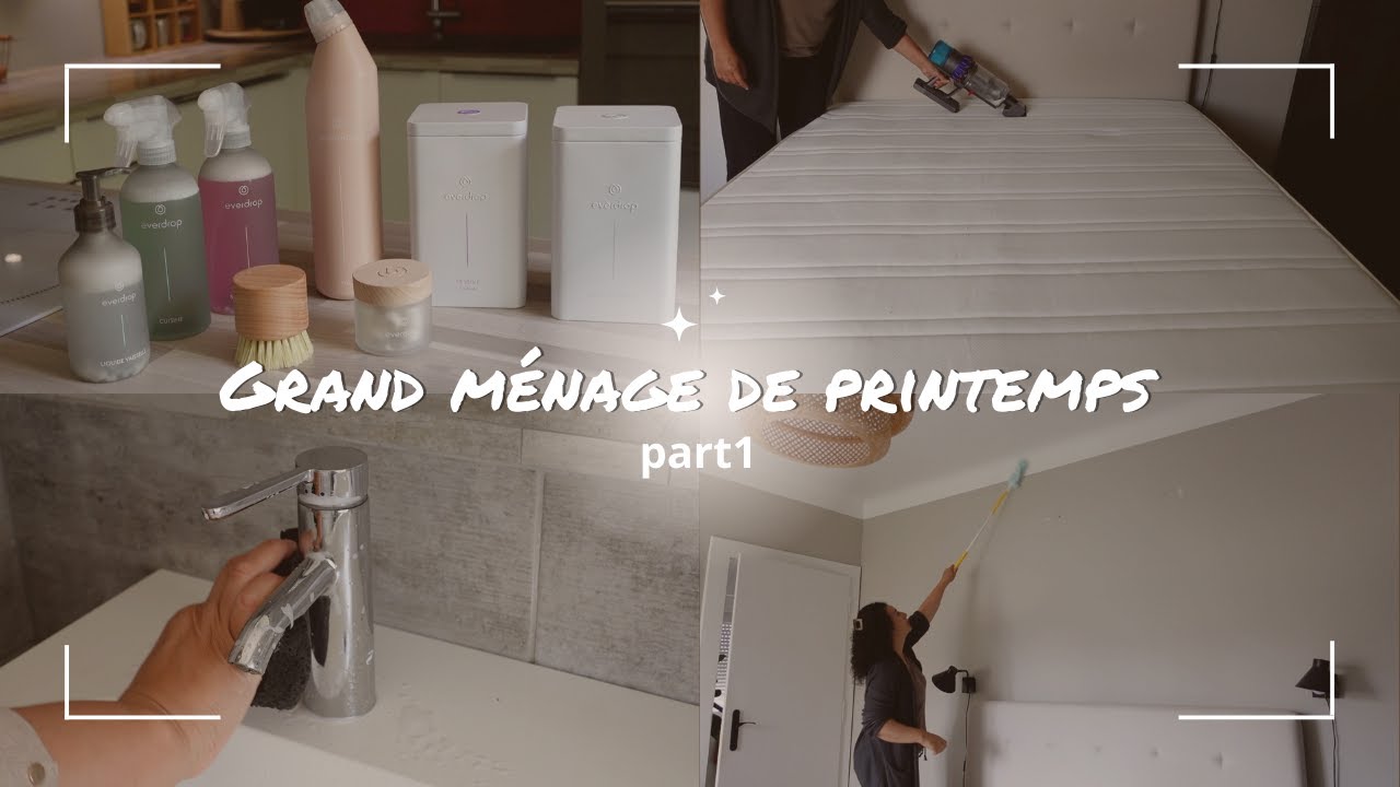 YouTube post by @MiniMouns for everdrop. Caption reads: Grand Ménage de Printemps ⎟Motivation  Part1.