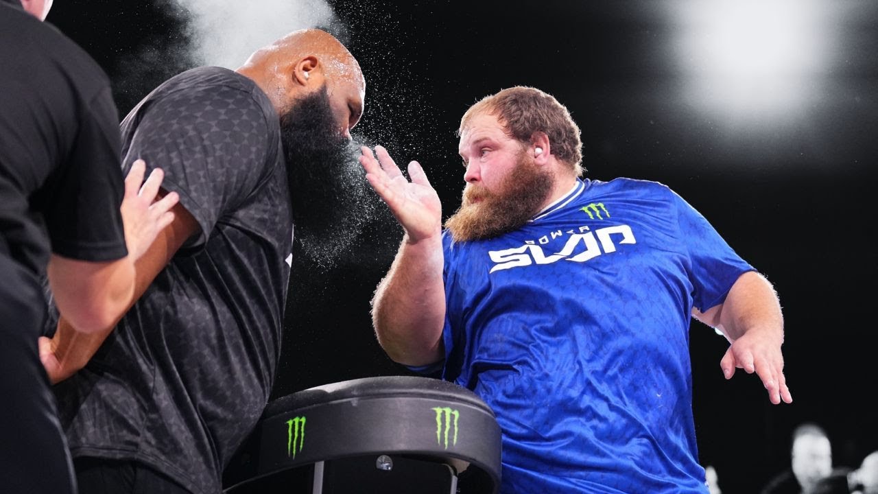 YouTube post by @powerslap for WOLFpak. Caption reads: [...] WOLFpak X Power Slap backpacks - [...].