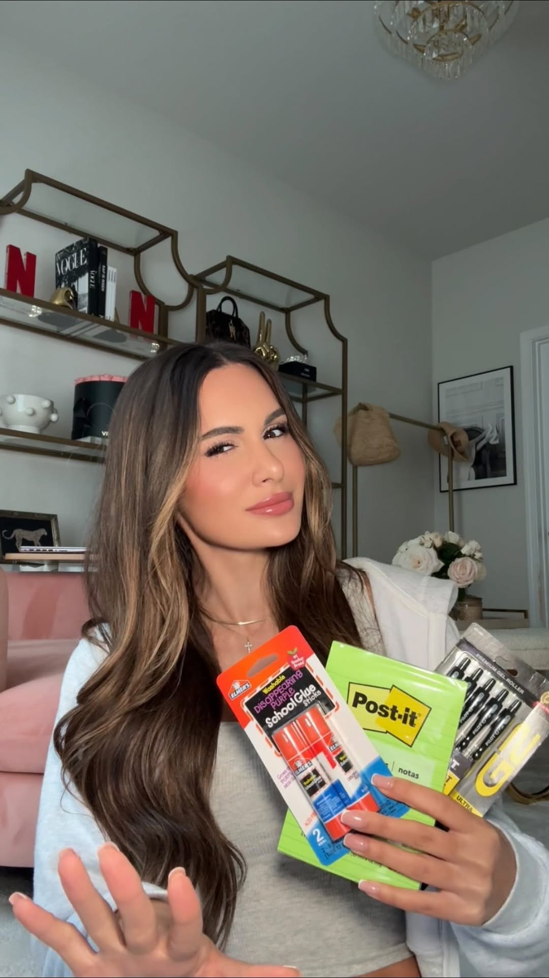 Instagram post by @jess.ves for Staples. Caption reads: Staples is our best kept secret for getting Autumn....