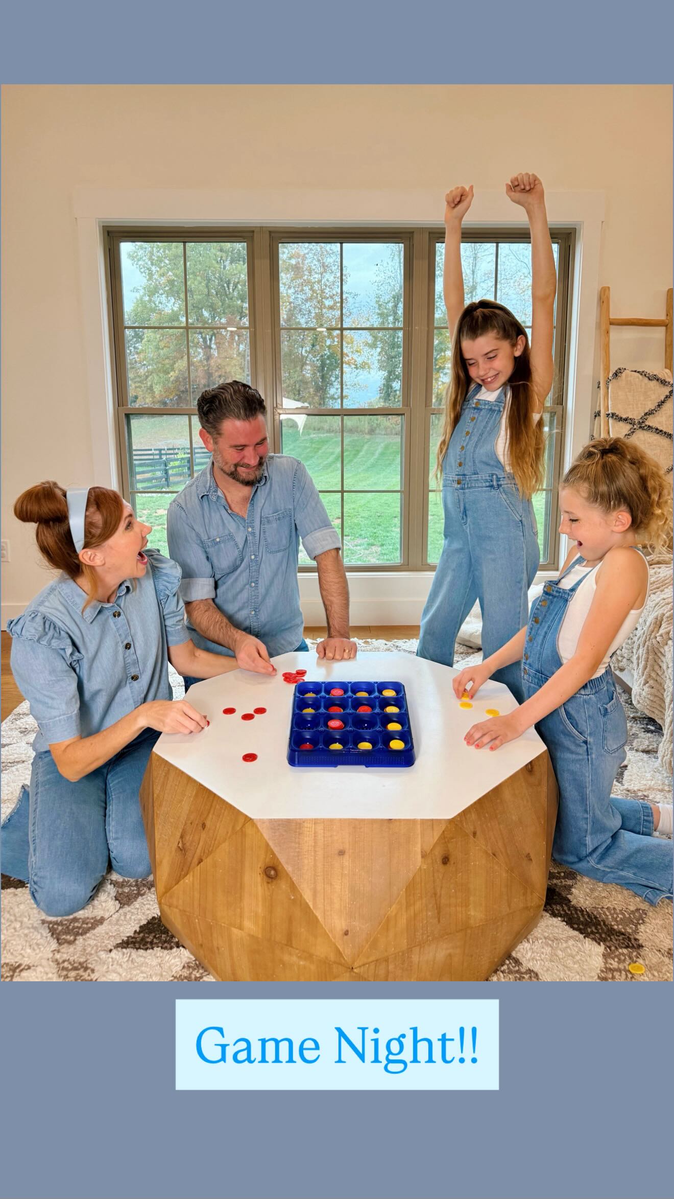 Instagram post by @rosiemaxhimer for Hasbro. Caption reads: 3,2,1….Frenzy!!! OK….this game is so fun! #AD This....