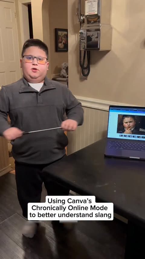 Instagram post by @itztherealrizzler for Canva. Caption reads: Canva’s Chronically Online Mode is RIZZ [...].