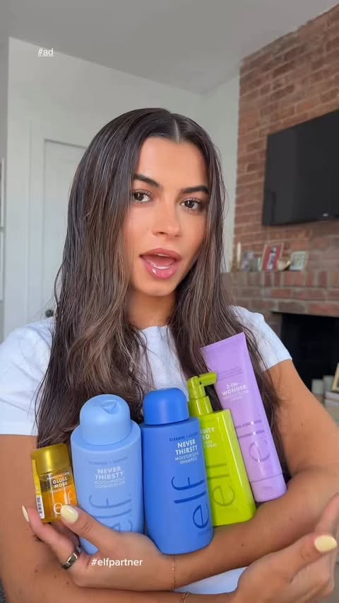 Instagram post by @amanda.pulitano for e.l.f. Cosmetics and Skincare. Caption reads: #ad leave it to @elfcosmetics for making amazing....