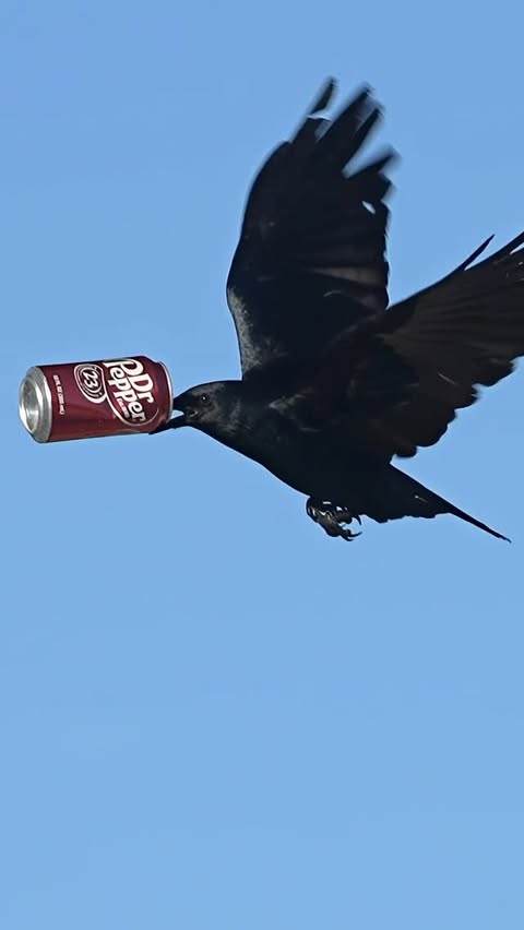 Instagram post by @mark.smith.photography for Dr Pepper. Caption reads: I have been collecting “odd” Fish Crow moments for....