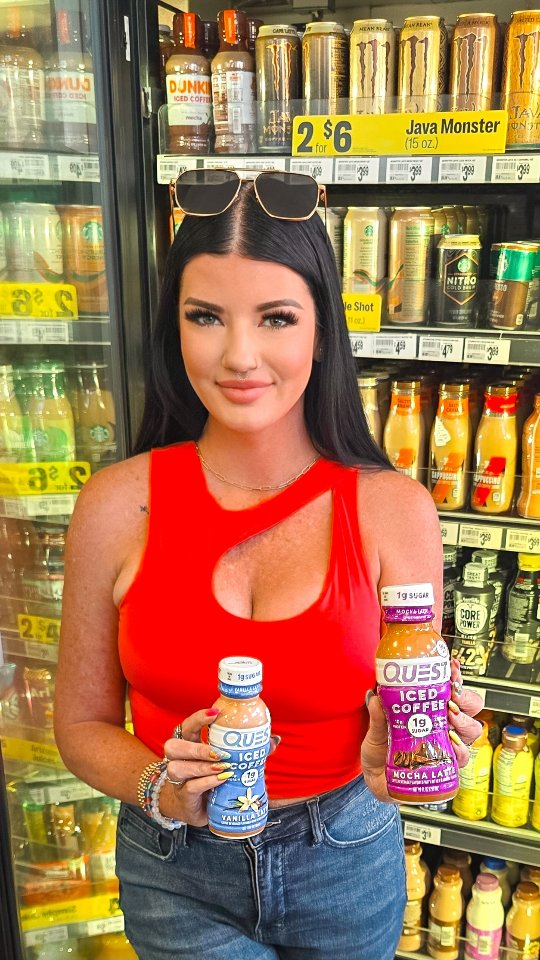 Instagram post by @laurielivinlife for Quest Nutrition. Caption reads: Now available in the cooler section at 7-Eleven....