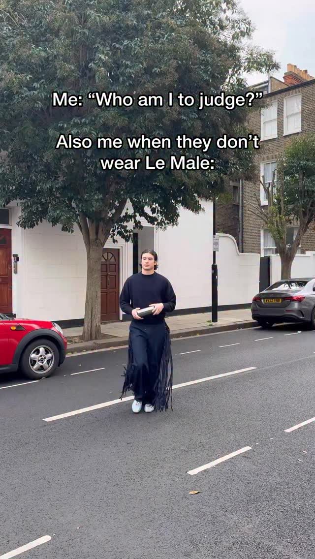 Instagram post by @raleabba for JeanPaulGaultier. Caption reads: The only sailor I need in my life is bottled… and....