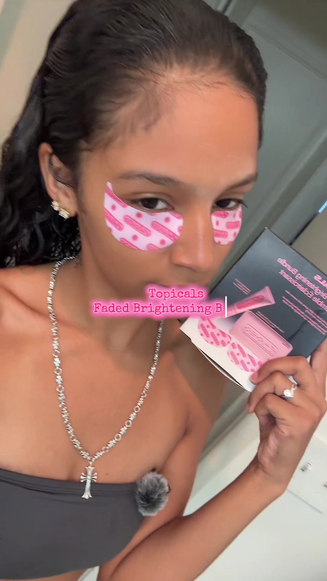 TikTok post by @nyybenjin for TOPICALS. Caption reads: [...] a bright future show your skin love 💘....