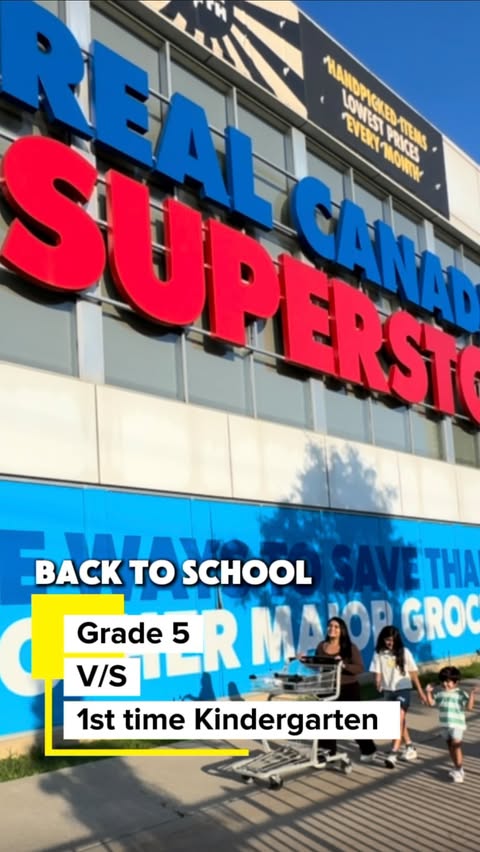 Instagram post by @nehajainvlogs for Real Canadian Superstore. Caption reads: [...] made simple and affordable! 🎒✨....